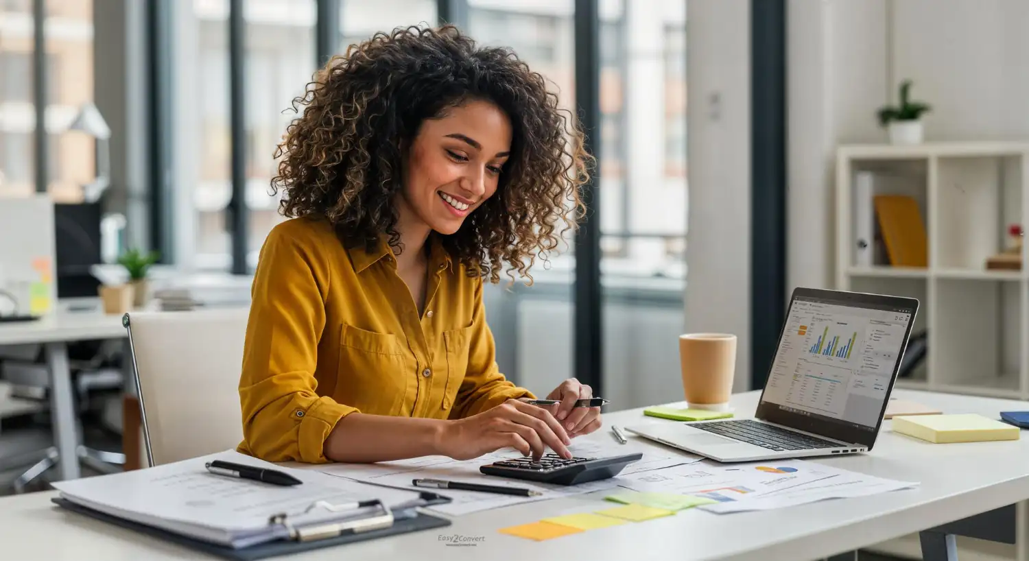 Como escolher um contador especializado em médicos: Foto de uma contadora realizando planejamento tributário de seu cliente.
